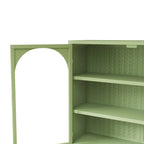 Armoire de rangement murale à deux portes avec portes vitrées
