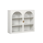 Armoire de rangement murale à deux portes avec portes vitrées