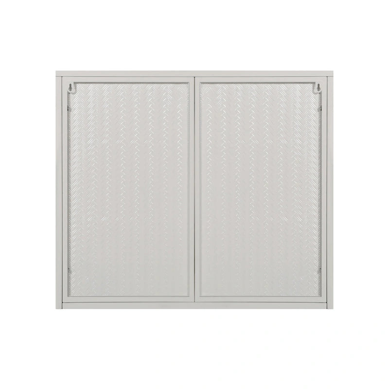 Armoire de rangement murale à deux portes avec portes vitrées