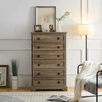 Commode à 6 tiroirs avec coulisses larges