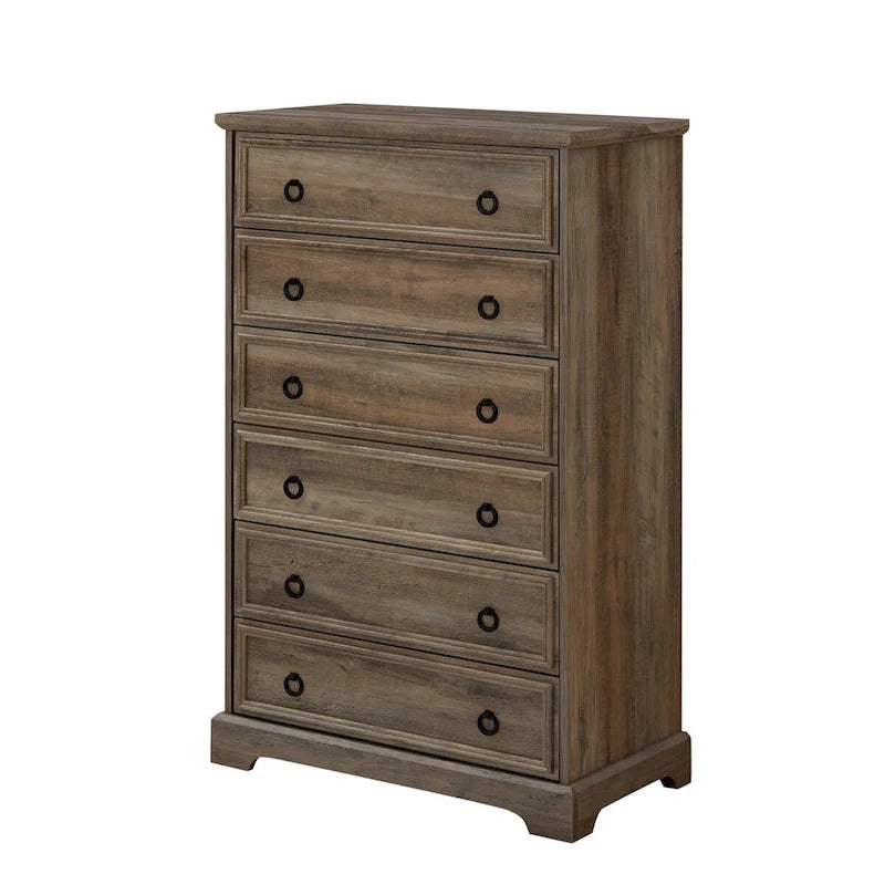 Commode à 6 tiroirs avec coulisses larges