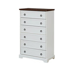 Commode à 6 tiroirs avec coulisses larges