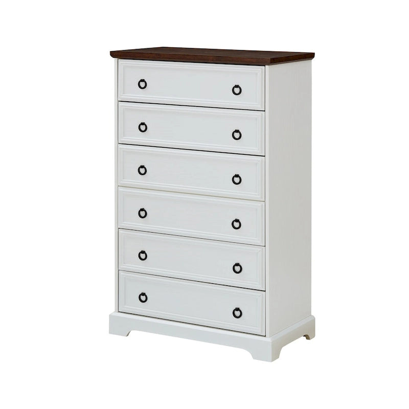 Commode à 6 tiroirs avec coulisses larges