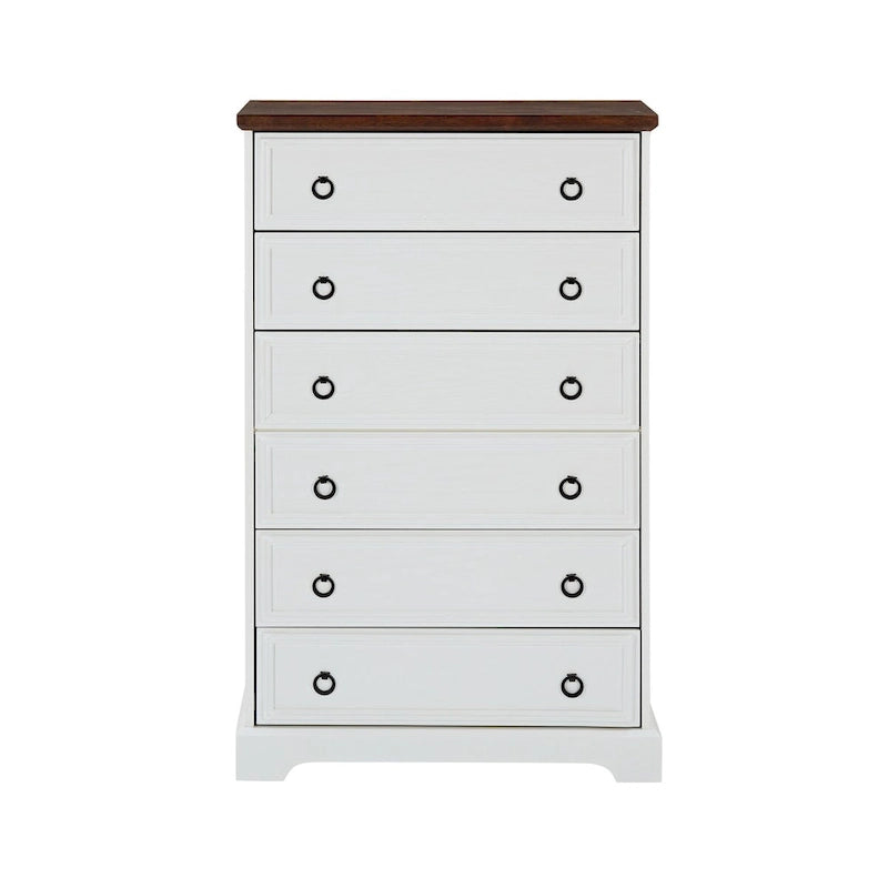 Commode à 6 tiroirs avec coulisses larges