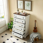 Commode à 6 tiroirs avec coulisses larges