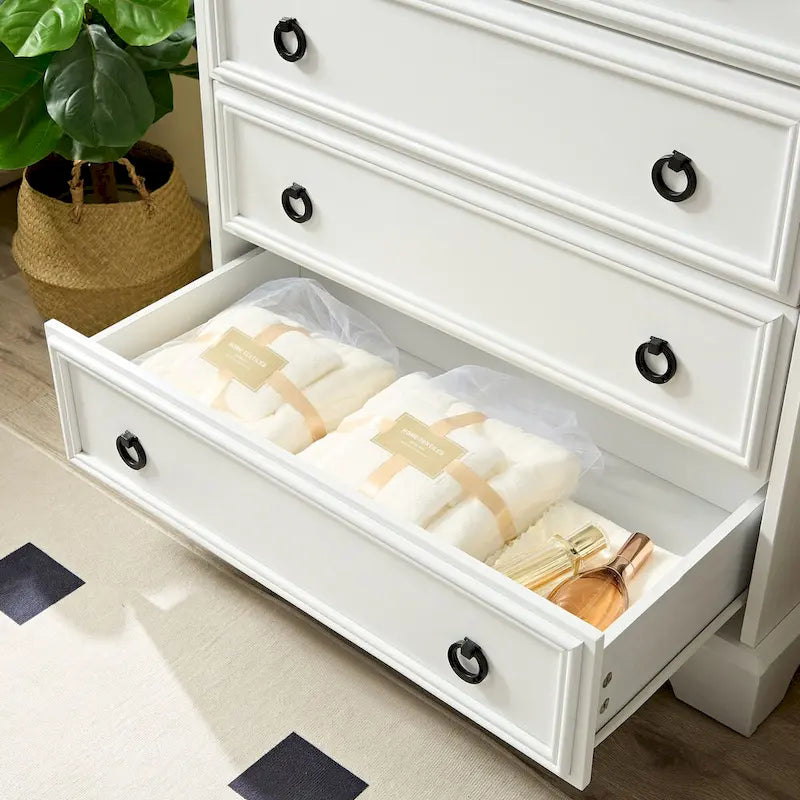 Commode à 6 tiroirs avec coulisses larges
