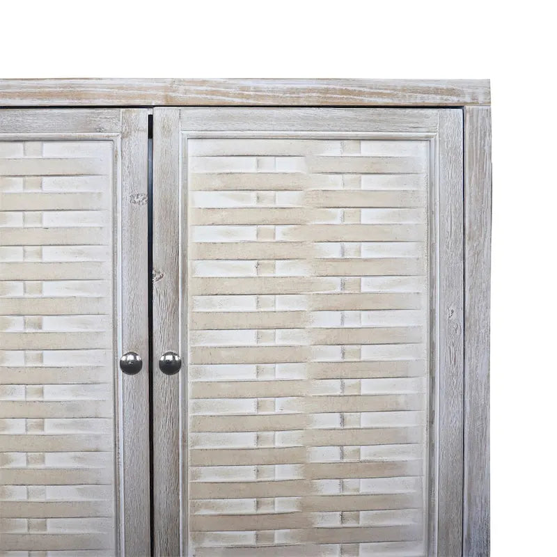 Bahut de rangement à 4 portes avec étagères réglables