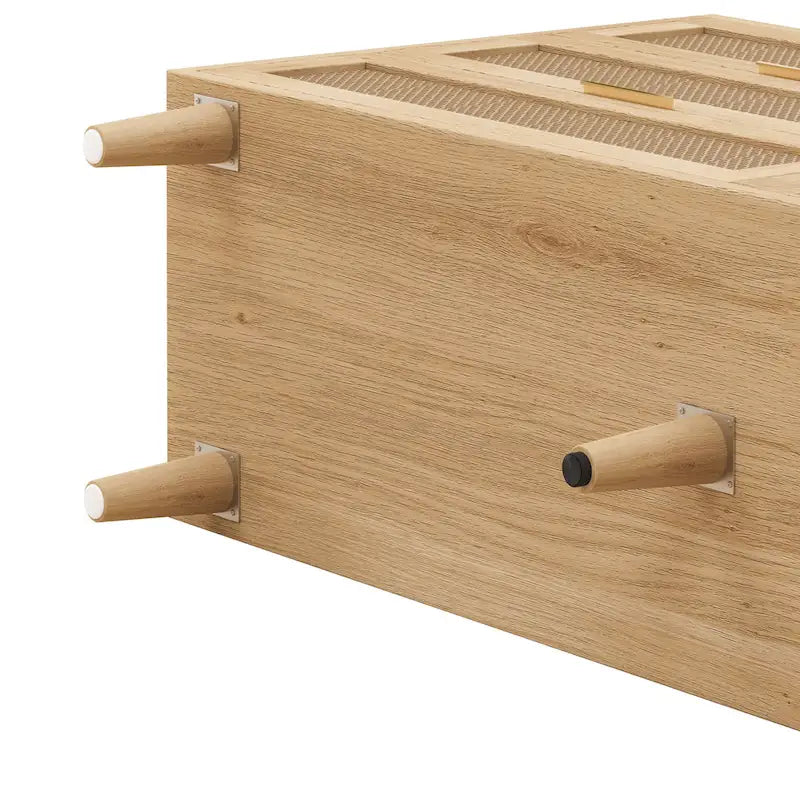 Armoire de rangement en rotin à 6 tiroirs