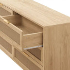 Armoire de rangement en rotin à 6 tiroirs