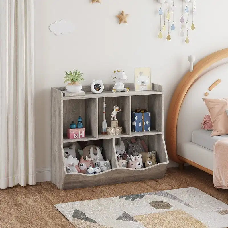 Meuble de rangement pour enfants à 5 compartiments avec étagères ouvertes