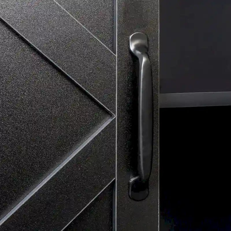 Meuble de rangement 4 portes avec étagères ouvertes