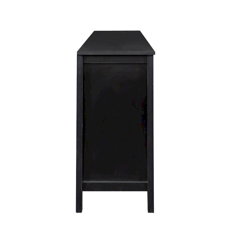Meuble de rangement 4 portes avec étagères ouvertes