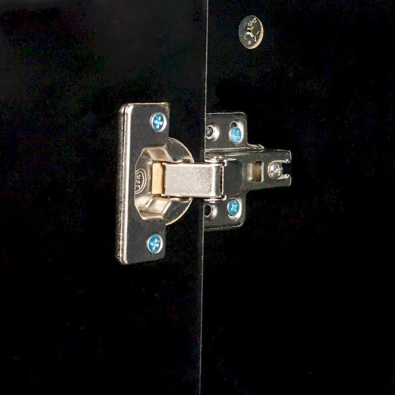Meuble de rangement 4 portes avec étagères ouvertes