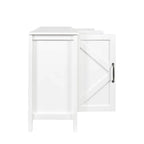 Meuble de rangement 4 portes avec étagères ouvertes