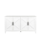 Meuble de rangement 4 portes avec étagères ouvertes