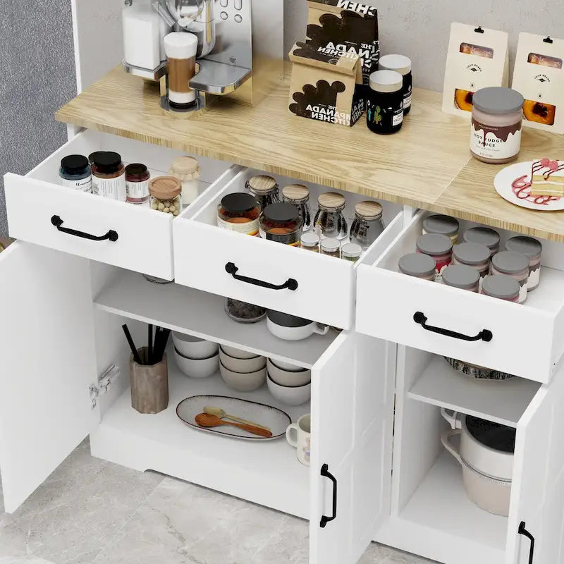 Buffet bahut de ferme avec 3 tiroirs et 3 portes