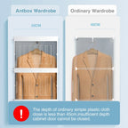 Armoire de penderie portable avec étagères et espace de suspension