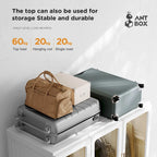 Armoire de penderie portable avec étagères et espace de suspension