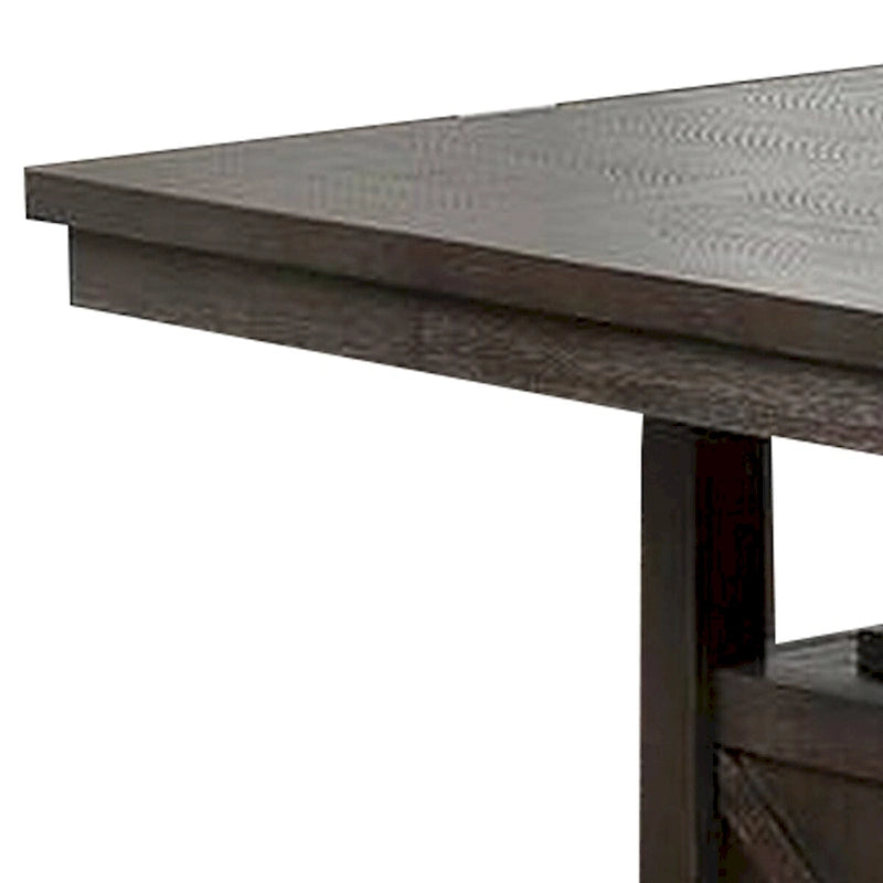 Table à manger hauteur comptoir avec armoire et rallonge papillon, gris