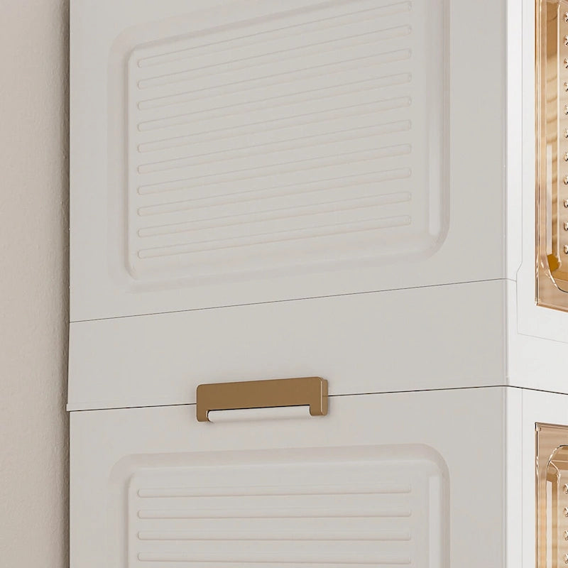 Armoire de rangement portable pour enfants avec tringles à suspendre et portes magnétiques