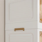 Armoire de rangement portable pour enfants avec tringles à suspendre et portes magnétiques