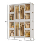 Armoire de rangement portable pour enfants avec tringles à suspendre et portes magnétiques