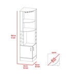 Meuble de bar avec étagères de rangement et casiers, marron
