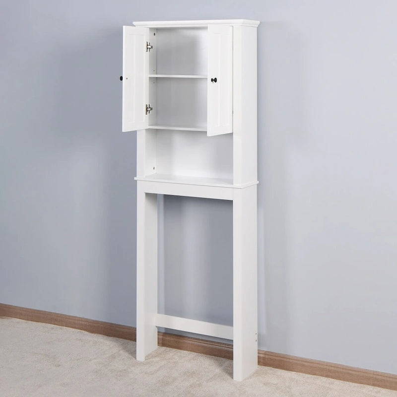 Meuble de rangement de salle de bain au-dessus des toilettes avec étagère réglable