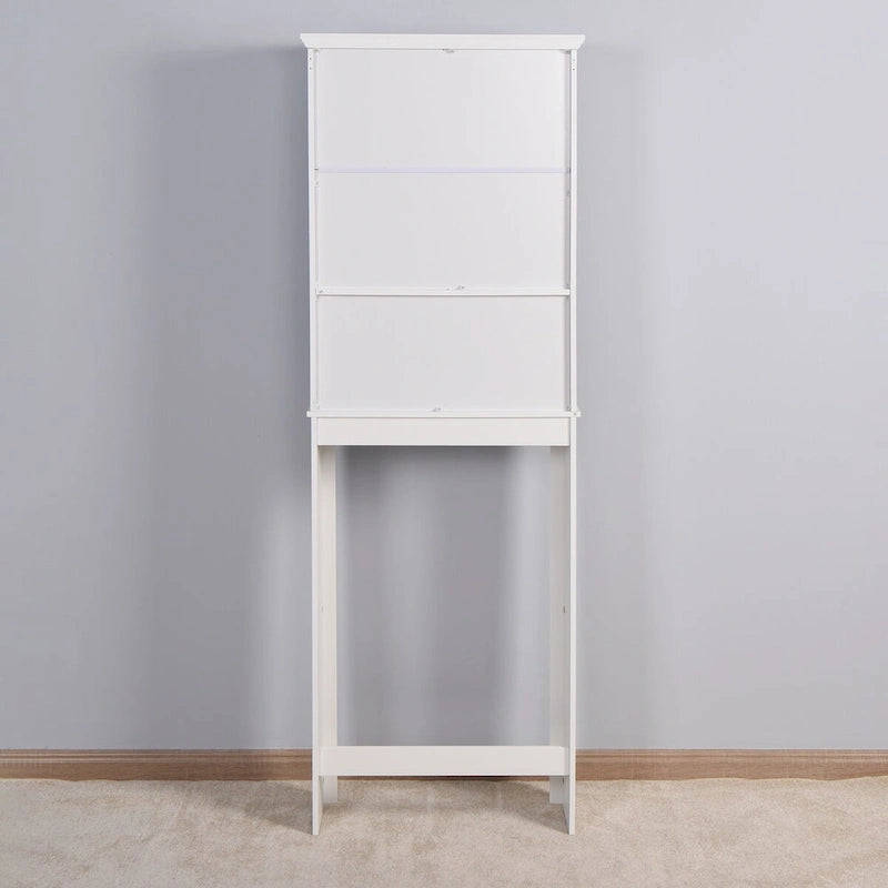 Meuble de rangement de salle de bain au-dessus des toilettes avec étagère réglable