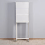 Meuble de rangement de salle de bain au-dessus des toilettes avec étagère réglable