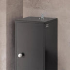 Armoire de salle de bain haute avec tiroir, compartiments et placards