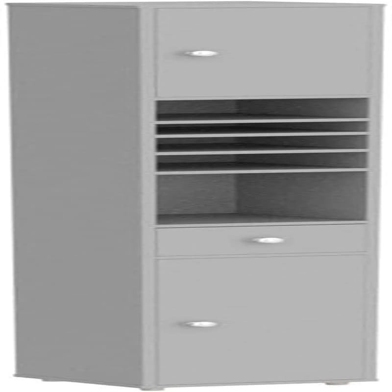 Armoire de salle de bain haute avec tiroir, compartiments et placards