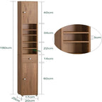 Armoire de salle de bain haute avec tiroir, compartiments et placards