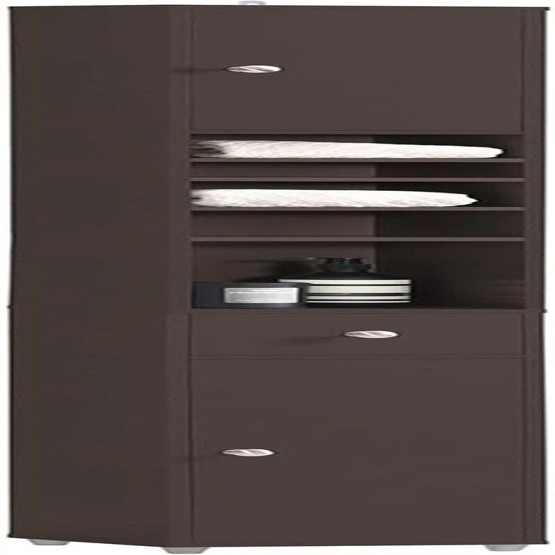 Armoire de salle de bain haute avec tiroir, compartiments et placards