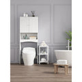 Meuble de Rangement de Salle de Bain Sur-WC avec Étagère Ouverte et Tiroirs