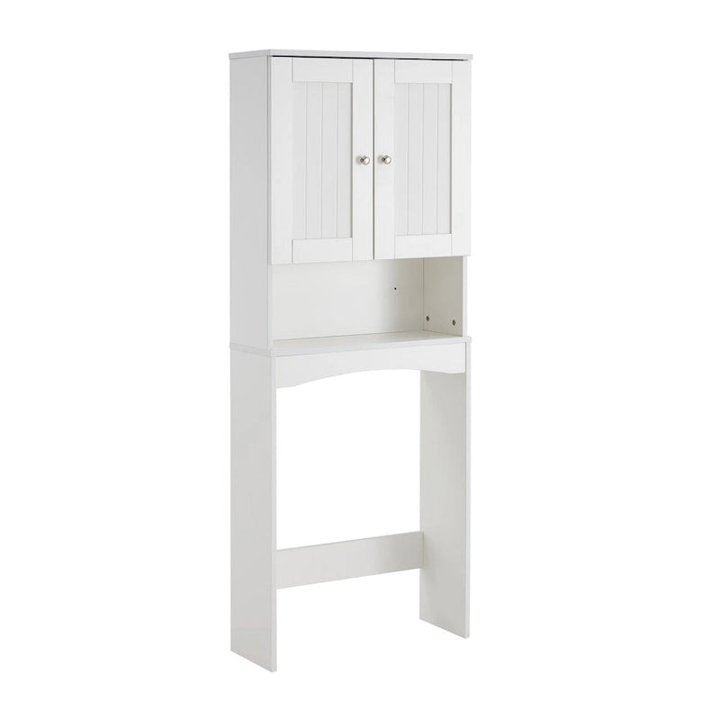 Meuble de Rangement de Salle de Bain Sur-WC avec Étagère Ouverte et Tiroirs