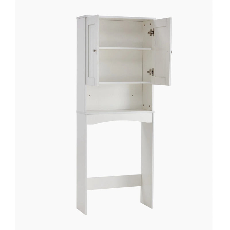 Meuble de Rangement de Salle de Bain Sur-WC avec Étagère Ouverte et Tiroirs