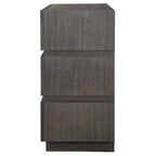 Commode d'appoint à 3 tiroirs – Placage d'acacia noyer foncé, 89 cm (H) x 94 cm (L) x 46 cm (P)