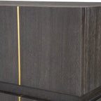 Commode d'appoint à 3 tiroirs – Placage d'acacia noyer foncé, 89 cm (H) x 94 cm (L) x 46 cm (P)