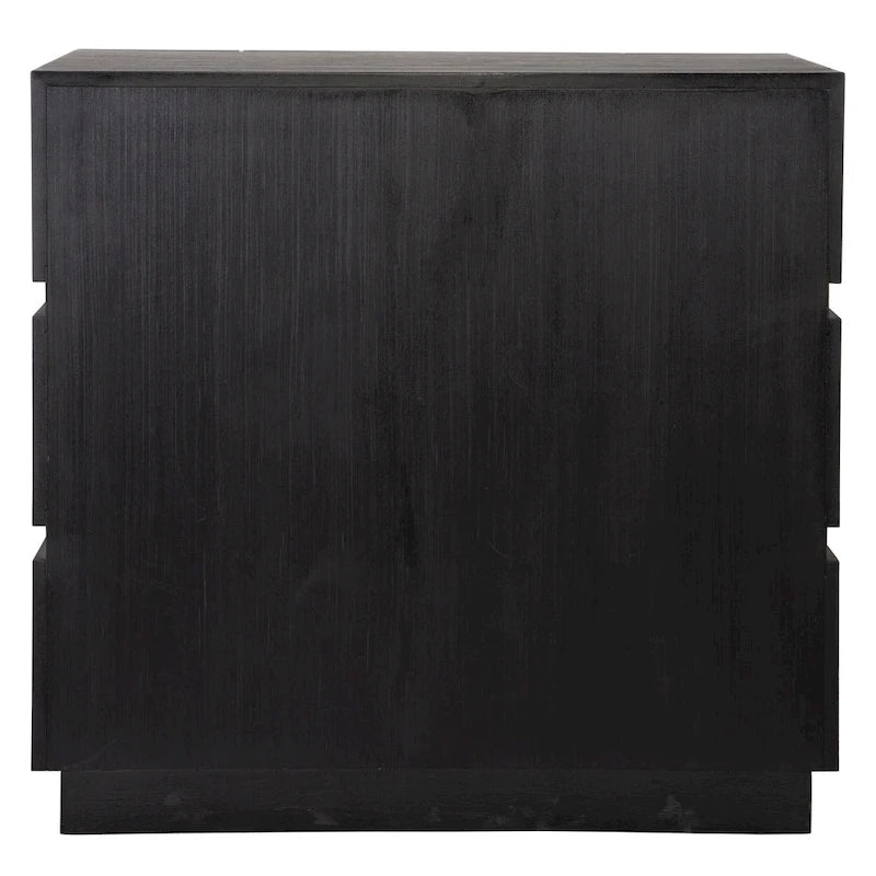 Commode d'appoint à 3 tiroirs – Placage d'acacia noyer foncé, 89 cm (H) x 94 cm (L) x 46 cm (P)