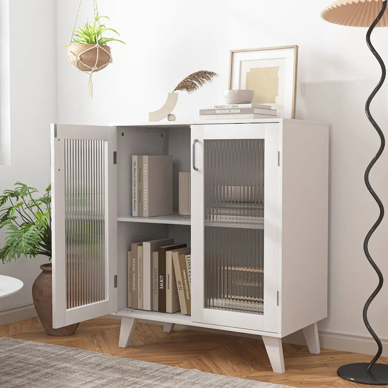 Buffet de salle à manger avec 2 portes et étagère réglable