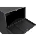 Meuble de classement mobile noir à 2 portes avec support d'imprimante